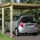 Abri voiture en bois autoportant -  3,2 x 5,1 m - Weka