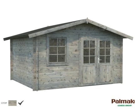 Cabane de jardin Klara 3,80 x 3,20 m – Palmako - Traitement par bain gris vintage