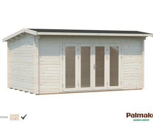 Chalet de jardin en bois Ines 5 x 3,2 m – Palmako - Bois naturel non traité