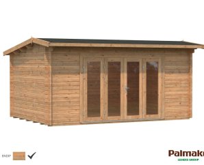 Chalet de jardin en bois Ines 5 x 3,2 m – Palmako - Traitement par bain marron