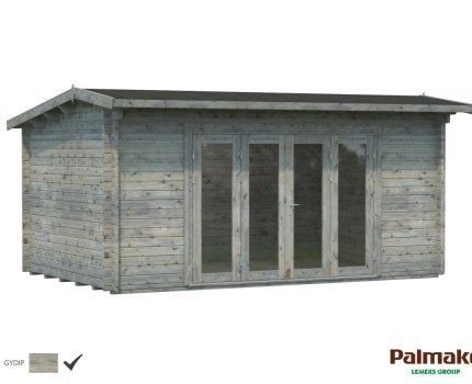 Chalet de jardin en bois Ines 5 x 3,2 m – Palmako - Traitement par bain gris