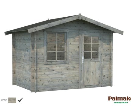 Abri en bois Klara 2,96 x 2 m – Palmako - Traitement par bain gris