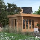 Pavillon de jardin en bois Caroline 4,10 x 2,96 m – Palmako - Traitement par bain marron