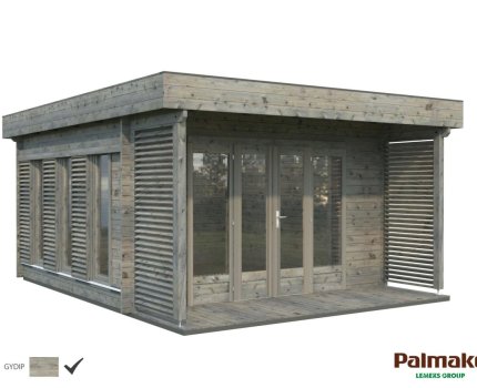 Kiosque de jardin en bois Caroline 4,10 x 4,10 m – Palmako - Traitement par bain gris