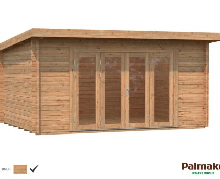 Abri en bois massif Lea 4,7 x 3,5 m – Palmako - Traité par bain marron