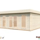Abri de jardin toit plat Bret 5,50 x 4,10 m – Palmako - Traité translucide