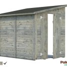 Petit abri de jardin en bois Mia 2,22 x 1,65 m – Palmako - Traitement par bain gris