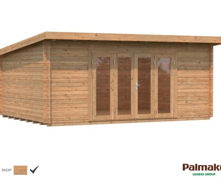Cabanon de jardin en bois Lea 5,5 x 4 m – Palmako - Traitement par bain marron