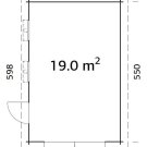 Garage en bois toit plat 4,20 x 5,98 m Rasmus – Palmako