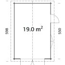 Garage en bois Roger 4,26 x 5,98 m – Palmako
