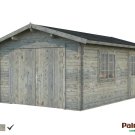 Garage en bois Roger 4,26 x 5,98 m – Palmako - Traité gris