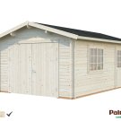 Garage en bois Roger 4,26 x 5,98 m – Palmako - Traité blanc translucide