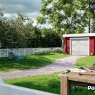 Garage en bois toit plat en kit 4,20 x 5,98 m Rasmus – Palmako