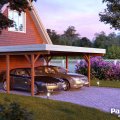 Carport 2 voitures Karl 6 x 5,12 m – Palmako - Prépeint blanc