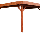 Tonnelle en bois avec panneau treillage 4 x 4 m Ombra – HABRITA