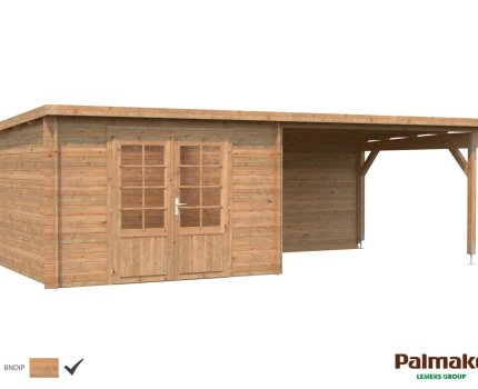 Kit Pool House en bois 6,74 x 3,40 m Ella – Palmako - Traité marron