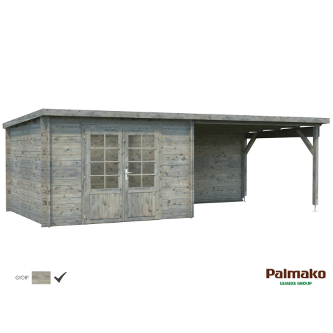Kit Pool House en bois 6,74 x 3,40 m Ella – Palmako - Traité gris