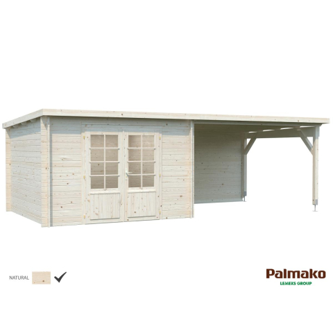 Kit Pool House en bois 6,74 x 3,40 m Ella – Palmako - Traité translucide