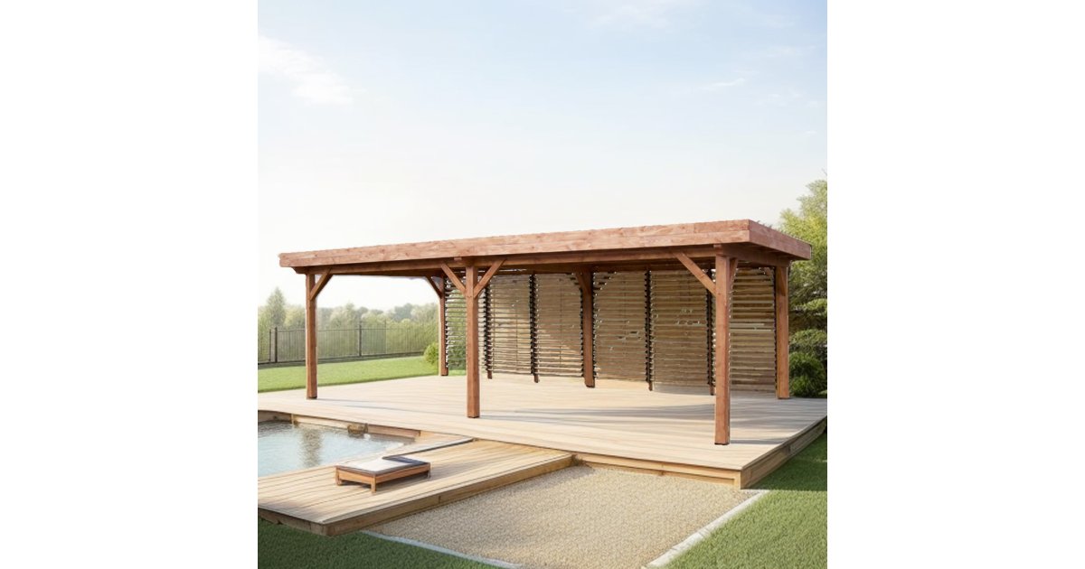 pergola toit plat vitré normandie