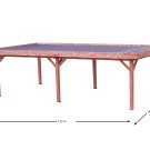 Grande tonnelle en bois 4 x 7,54 m avec treillage Ombra – HABRITA