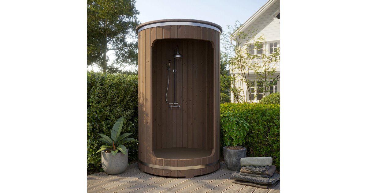 Douche extérieure en bois Thermowood - Happy bois - Le spécialiste des
