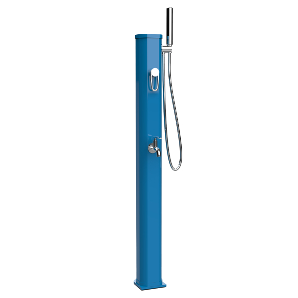 Douche extérieure solaire pour piscine – Modèle Jolly Go 20 L – BLEU CAPRI – FORMIDRA