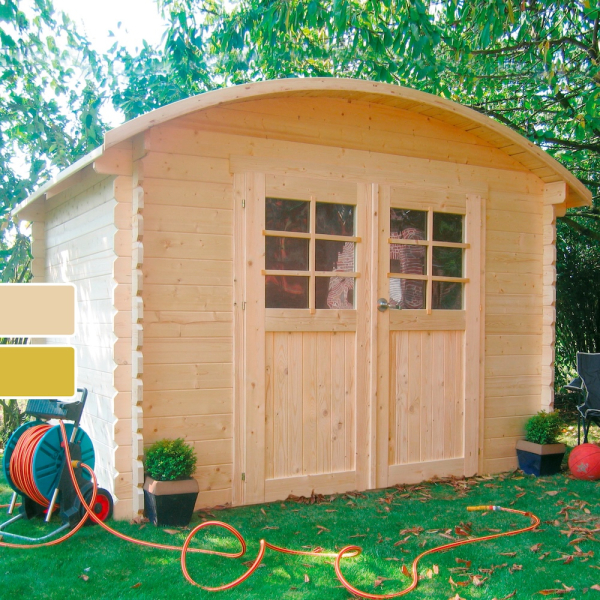 Abri de jardin en bois DAINVILLE 1 | 298 x 238 cm | Bois brut ou autoclave | 28 mm d'épaisseur