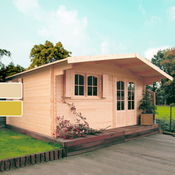 Abri de jardin en bois CHAMBERY | 478 x 418 cm | Bois brut ou autoclave | 40 mm d'épaisseur