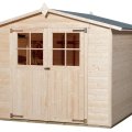Abri de jardin en bois 316 | 7,2 m² | Aspect brut | 19 mm d'épaisseur