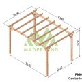 Pergola autoportée en bois massif traité autoclave classe 4 – Modèle PARIS MADERLAND -  420x300cm