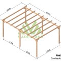 Pergola autoportée en bois massif traité autoclave classe 4 – Modèle PARIS MADERLAND -  600x420cm