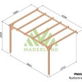 Pergola adossée en bois autoclave NARBONNE – Plusieurs dimensions – MADERLAND - 420x300cm