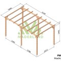 Pergola bois autoportée en kit LE HAVRE – MADERLAND, plusieurs tailles disponibles - 510x300cm