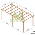 Pergola bois autoportée en kit LE HAVRE – MADERLAND, plusieurs tailles disponibles -  600x300cm