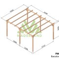 Pergola en bois autoportée TOURS – Plusieurs dimensions – Modèle MADERLAND en kit - 510x420cm