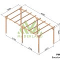 Pergola en bois autoportée TOURS – Plusieurs dimensions – Modèle MADERLAND en kit - 600x300cm