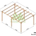 Pergola en bois autoportée TOURS – Plusieurs dimensions – Modèle MADERLAND en kit - 600x420cm