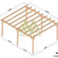 Carport double en bois Nîmes MADERLAND – 600x500cm