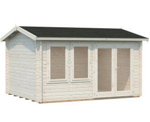 Kit abri extérieur bois Iris 11,1 m2 | 390 x 300 cm | Bois Brut | 44 mm d'épaisseur