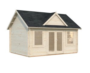 Cabane de jardin anglais Claudia | 450 x 330 cm | Bois Brut | 44 mm d'épaisseur