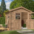 Abri jardin bois double pente 2,2 x 2,2 m | Bois brut ou traité autoclave | TOURS 4,6 m²