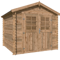 Abri jardin bois double pente 2,2 x 2,2 m | Bois brut ou traité autoclave | TOURS 4,6 m²