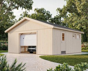 Garage ossature bois Andre 6,03 x 6,22 m – Palmako