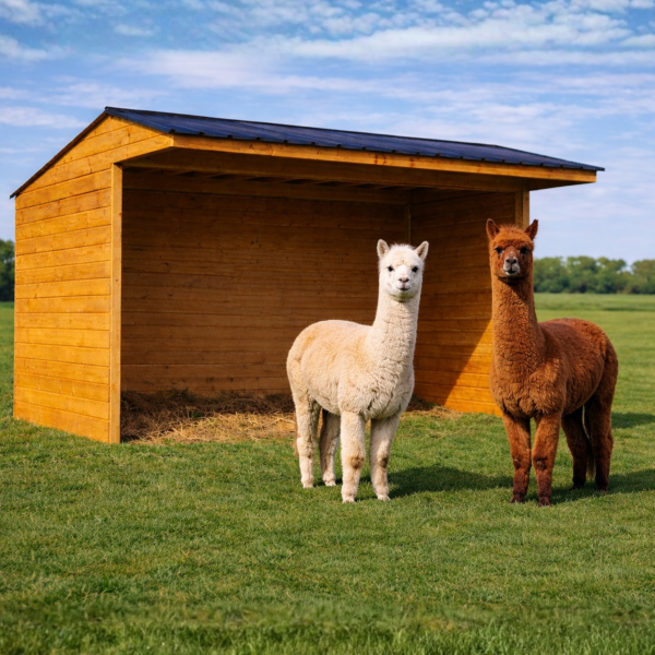 Abri bois pour animaux 300 x 292 cm – Bois traité autoclave 40 mm
