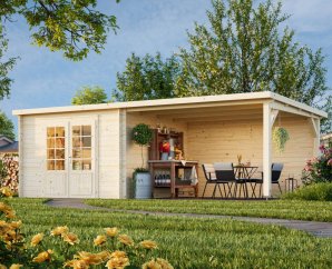Kit Pool House en bois 6,74 x 3,40 m Ella – Palmako