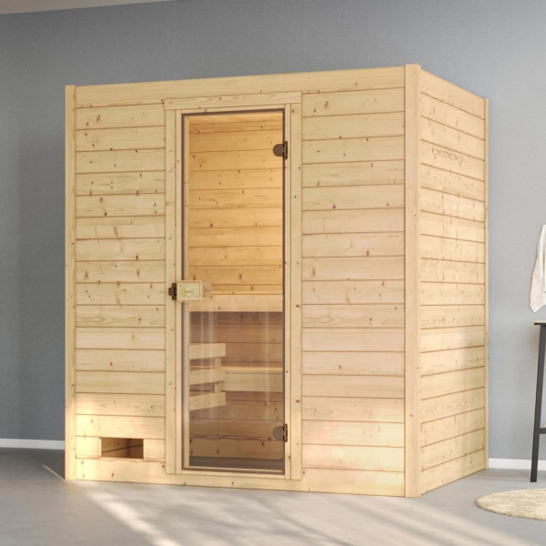 Sauna d'intérieur traditionnel VALIDA 2 | 3 places | 189 x 139 - H 203 cm