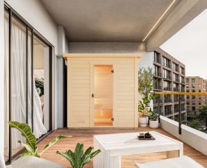 Sauna Extérieur WEKA KAAPI | 1-2 personnes | 200 × 115 cm | Bois brut 40 mm