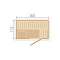Sauna Extérieur WEKA KAAPI | 1-2 personnes | 200 × 115 cm | Bois brut 40 mm