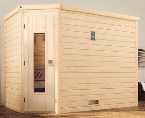 Sauna d'Angle traditionnel TURKU 3 | 5 places | 245x195 - H 203 cm