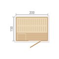Sauna Extérieur WEKA KAAPI | 2-3 personnes | 200 × 150 cm | Bois brut 40 mm